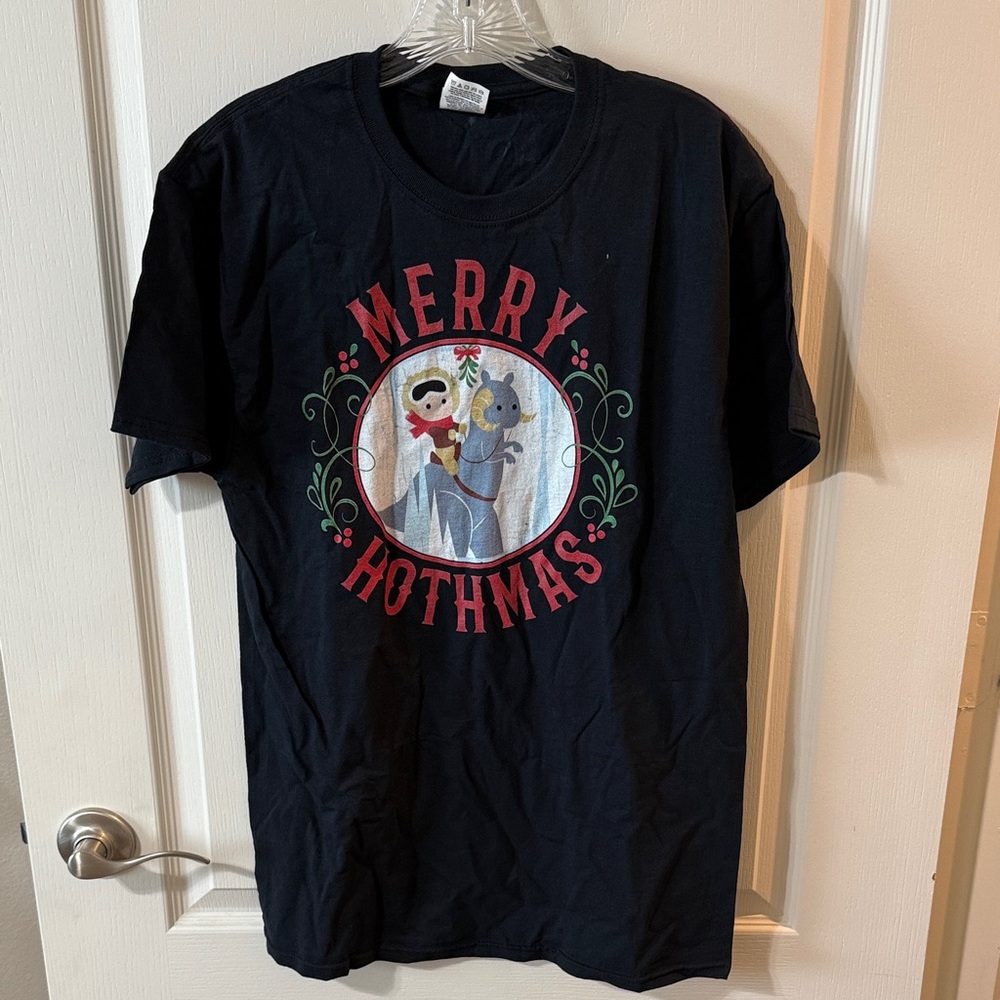 Star Wars Black Merry Hothmas Kids T-Shirt